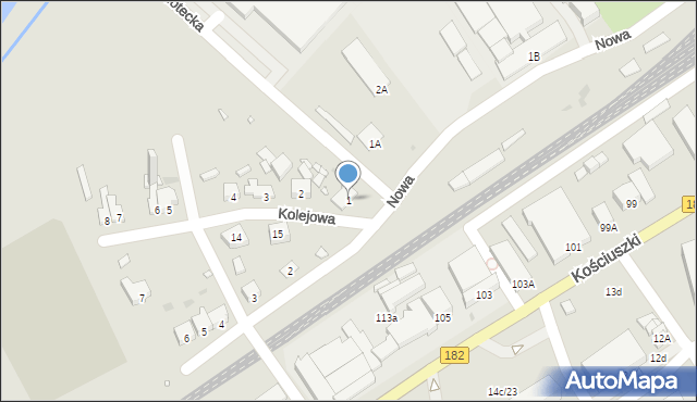 Czarnków, Kolejowa, 1, mapa Czarnków