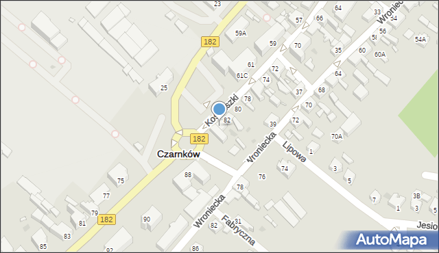 Czarnków, Kościuszki Tadeusza, gen., 84, mapa Czarnków