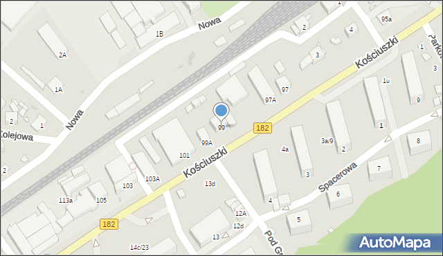 Czarnków, Kościuszki Tadeusza, gen., 99, mapa Czarnków