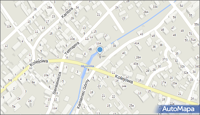 Czarny Dunajec, Kolejowa, 6, mapa Czarny Dunajec