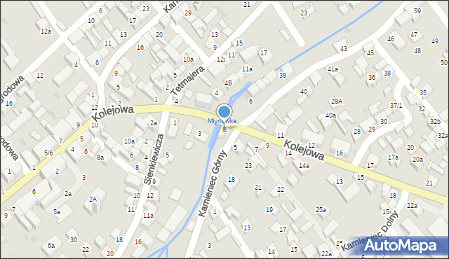 Czarny Dunajec, Kolejowa, 8, mapa Czarny Dunajec