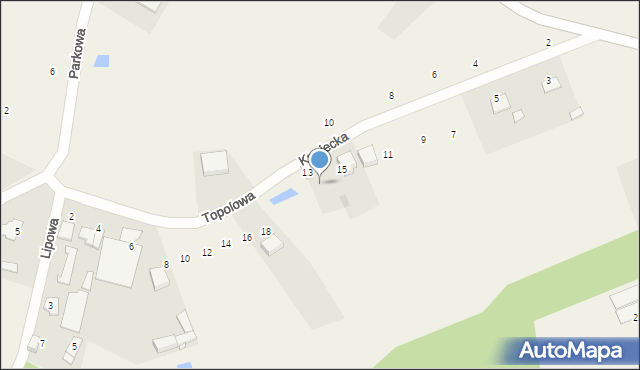 Czarny Las, Kopiecka, 17, mapa Czarny Las