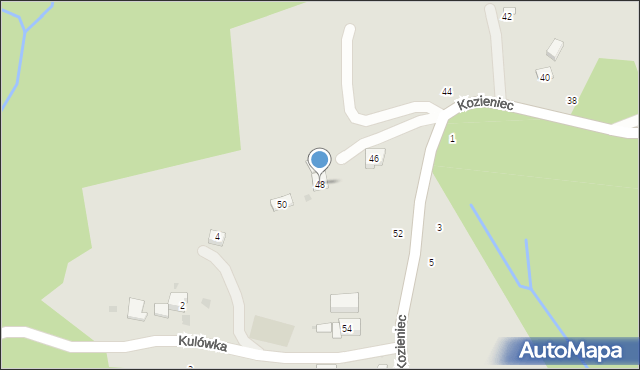 Czchów, Kozieniec, 48, mapa Czchów