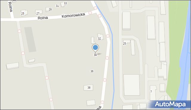 Czechowice-Dziedzice, Komorowicka, 34, mapa Czechowic-Dziedzic