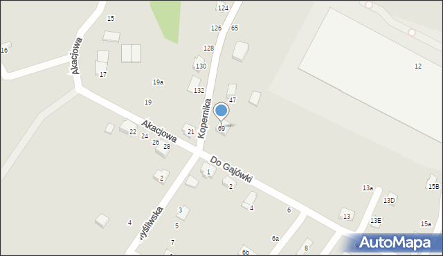 Czechowice-Dziedzice, Kopernika Mikołaja, 69, mapa Czechowic-Dziedzic