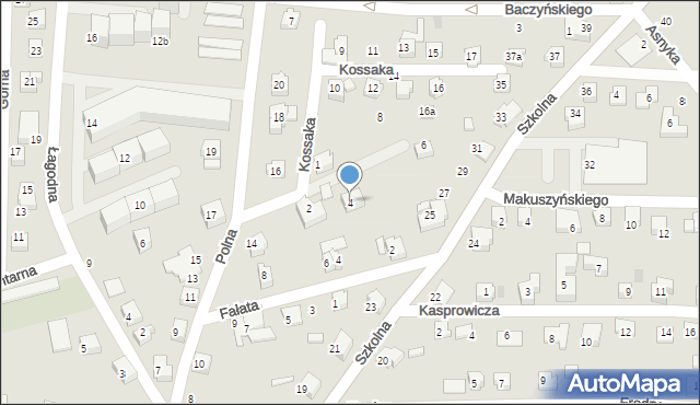 Czechowice-Dziedzice, Kossaka Wojciecha, 4, mapa Czechowic-Dziedzic