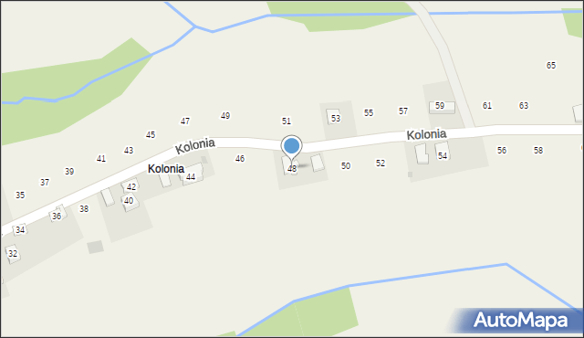 Czechówka, Kolonia, 48, mapa Czechówka