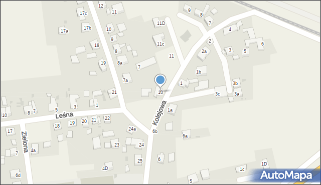 Czekanów, Kolejowa, 10, mapa Czekanów