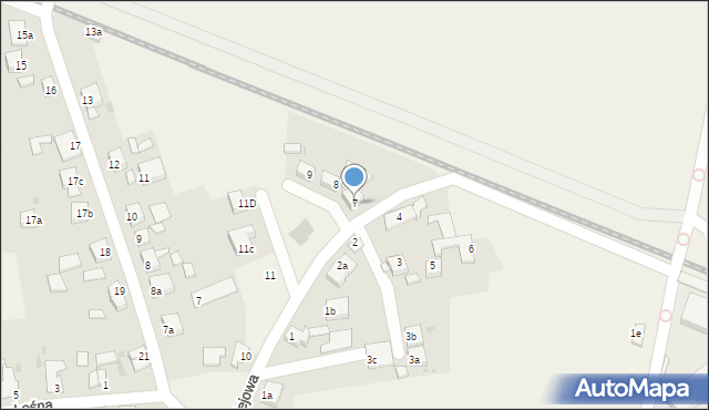 Czekanów, Kolejowa, 7, mapa Czekanów