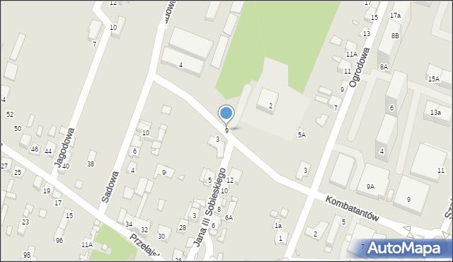 Czeladź, Kombatantów, 9, mapa Czeladź