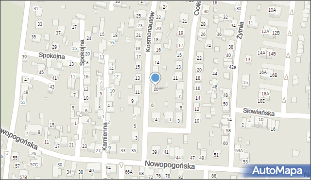 Czeladź, Kosmonautów, 10, mapa Czeladź