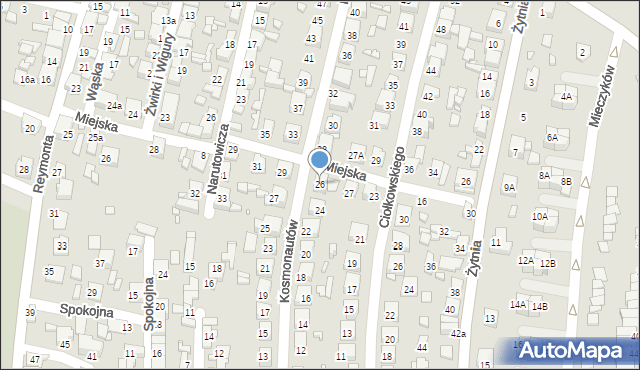 Czeladź, Kosmonautów, 26, mapa Czeladź