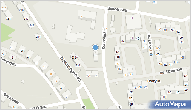 Czeladź, Konopnickiej Marii, 2, mapa Czeladź