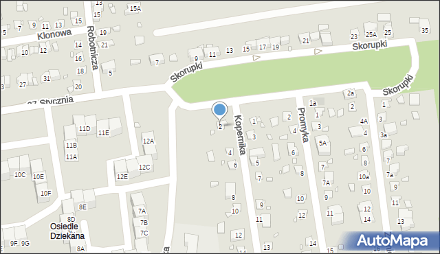 Czeladź, Kopernika Mikołaja, 2, mapa Czeladź