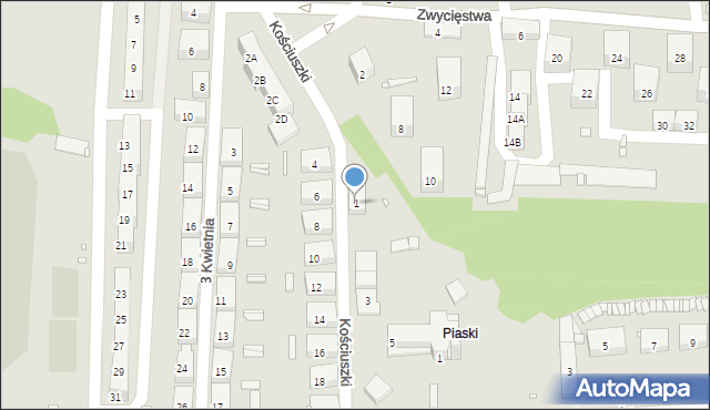 Czeladź, Kościuszki Tadeusza, gen., 1, mapa Czeladź
