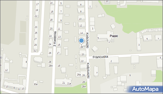 Czeladź, Kościuszki Tadeusza, gen., 18, mapa Czeladź