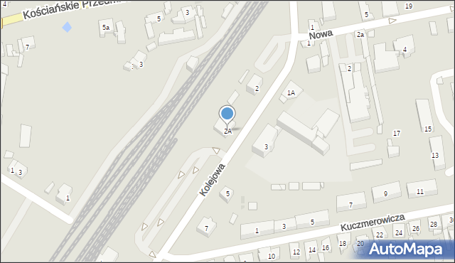 Czempiń, Kolejowa, 2A, mapa Czempiń