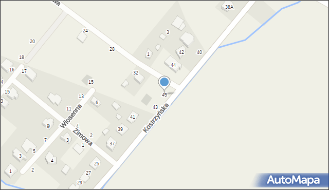 Czerlejno, Kostrzyńska, 45, mapa Czerlejno