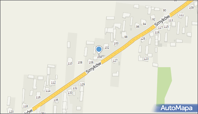 Czermno, Kościelna, 104, mapa Czermno