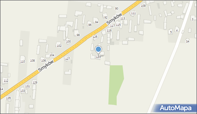 Czermno, Kościelna, 123, mapa Czermno