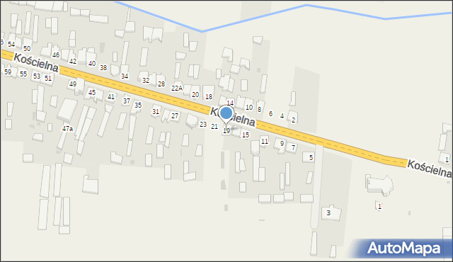 Czermno, Kościelna, 19, mapa Czermno