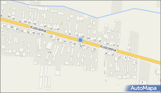 Czermno, Kościelna, 31, mapa Czermno