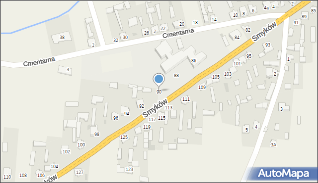 Czermno, Kościelna, 90, mapa Czermno
