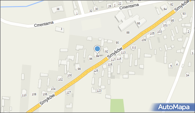 Czermno, Kościelna, 94, mapa Czermno