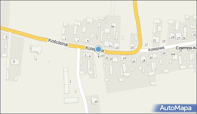 Czermno-Kolonia, Kolejowa, 6, mapa Czermno-Kolonia