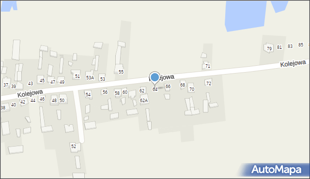 Czermno-Kolonia, Kolejowa, 64, mapa Czermno-Kolonia