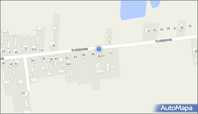 Czermno-Kolonia, Kolejowa, 70, mapa Czermno-Kolonia