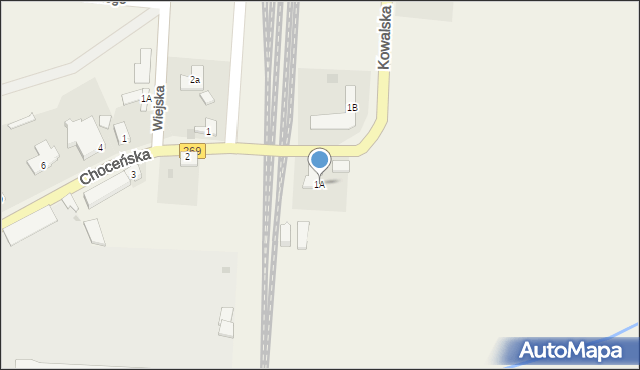 Czerniewice, Kowalska, 1A, mapa Czerniewice