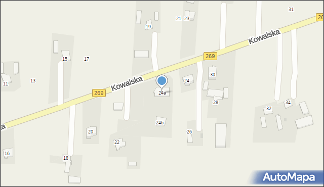 Czerniewice, Kowalska, 24a, mapa Czerniewice