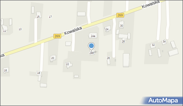 Czerniewice, Kowalska, 24b, mapa Czerniewice