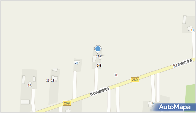 Czerniewice, Kowalska, 29A, mapa Czerniewice