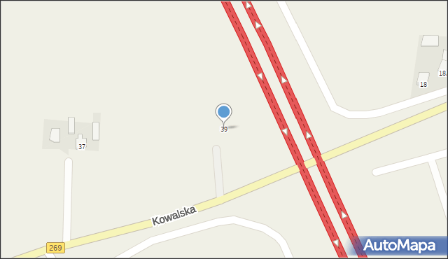 Czerniewice, Kowalska, 39, mapa Czerniewice