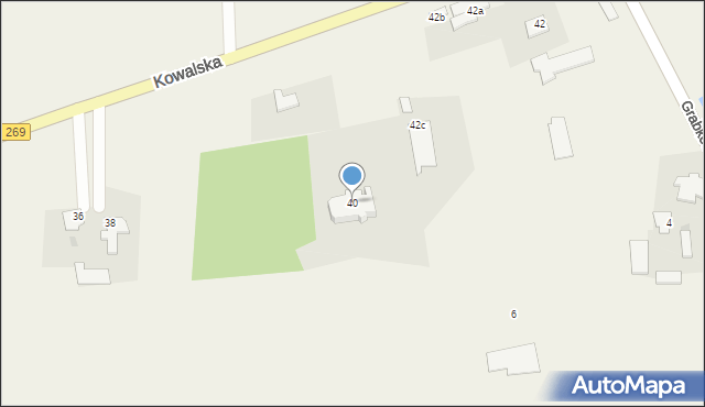 Czerniewice, Kowalska, 40, mapa Czerniewice