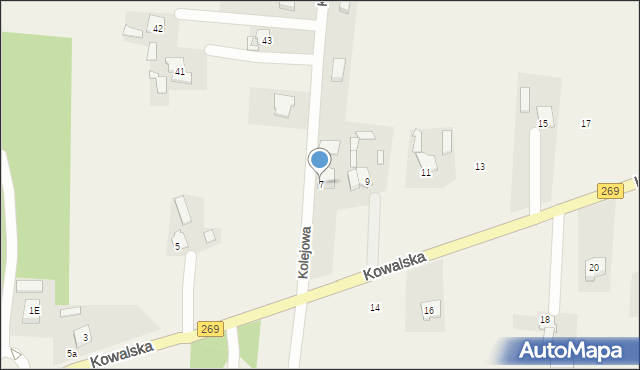 Czerniewice, Kowalska, 7, mapa Czerniewice