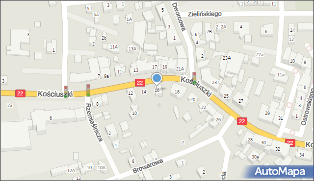 Czersk, Kościuszki Tadeusza, gen., 16, mapa Czersk