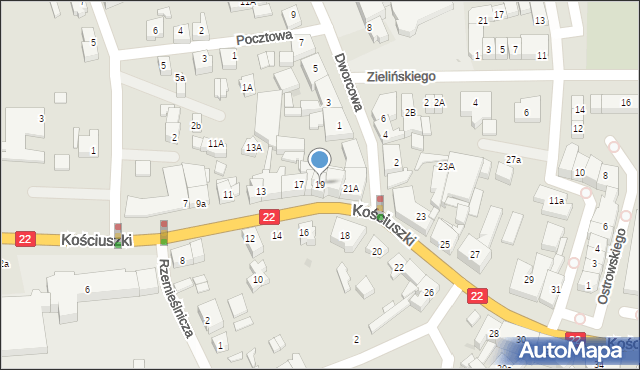Czersk, Kościuszki Tadeusza, gen., 19, mapa Czersk