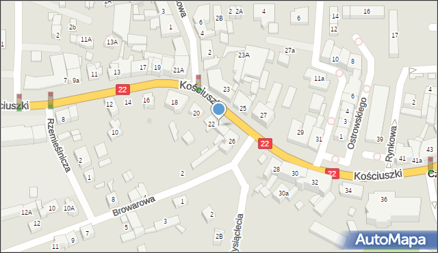 Czersk, Kościuszki Tadeusza, gen., 24, mapa Czersk