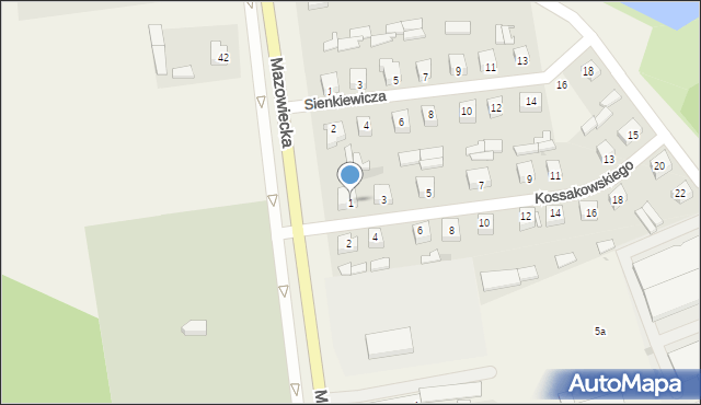 Czerwin, Kossakowskiego, rtm., 1, mapa Czerwin