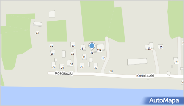 Czerwińsk nad Wisłą, Kościuszki Tadeusza, gen., 34, mapa Czerwińsk nad Wisłą