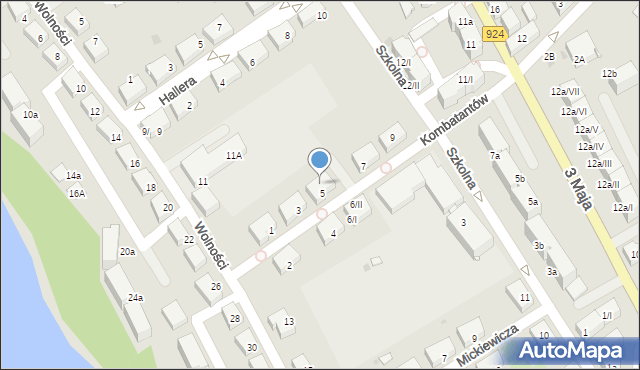 Czerwionka-Leszczyny, Kombatantów, 5/I, mapa Czerwionka-Leszczyny