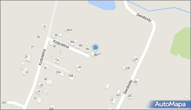 Czerwionka-Leszczyny, Kościelna, 38d, mapa Czerwionka-Leszczyny