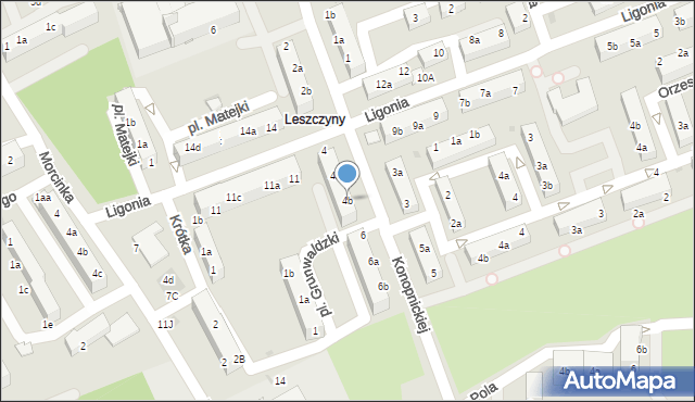 Czerwionka-Leszczyny, Konopnickiej Marii, 4b, mapa Czerwionka-Leszczyny
