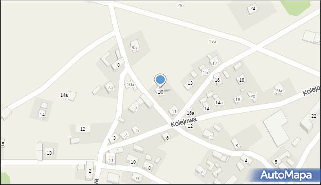 Czerwona Woda, Kolejowa, 10, mapa Czerwona Woda