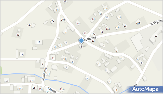 Czerwona Woda, Kolejowa, 6, mapa Czerwona Woda