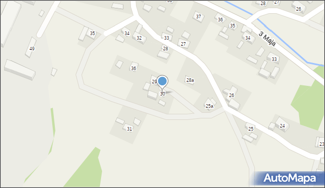 Czerwona Woda, Kościuszki Tadeusza, gen., 30, mapa Czerwona Woda