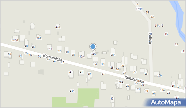 Częstochowa, Komornicka, 34A, mapa Częstochowy